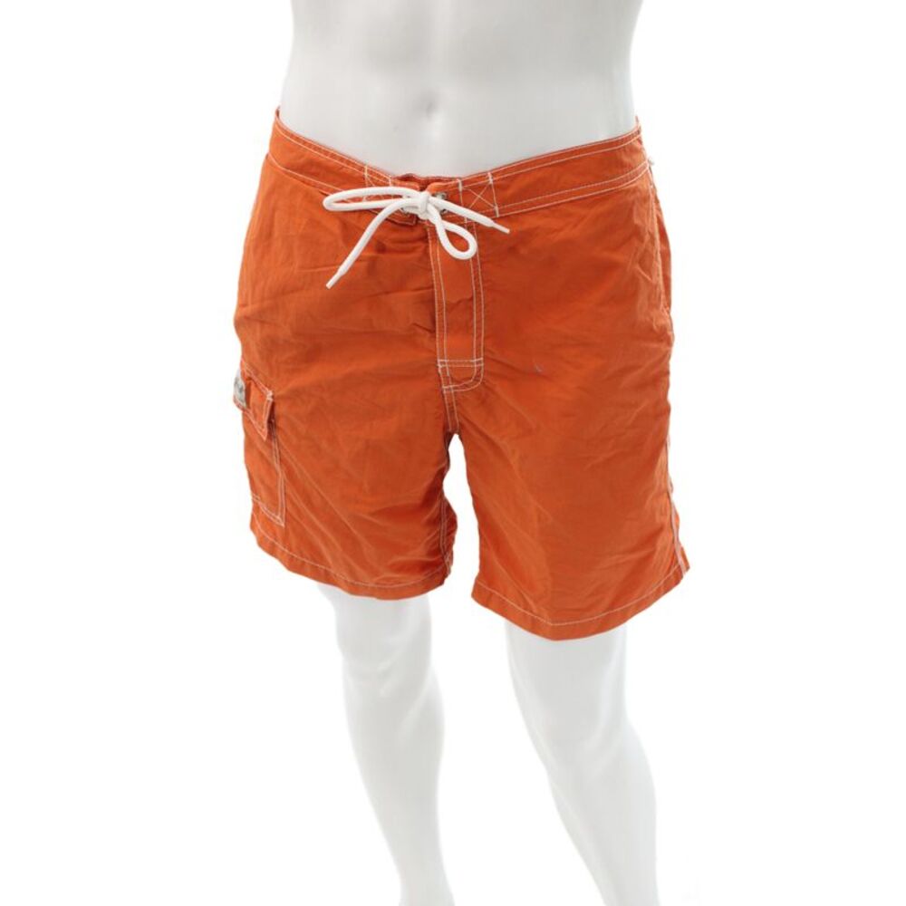 Hartford Mens Orange Swim Shorts Beach Solid Polyamide Size M